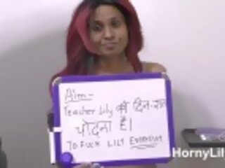 Lascif sexe agrafe prof donnant leçon comment à sucer une grand noir indien quéquette