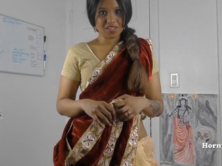 Hornysouth indisk syster i lag rollspel i tamil med