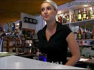 Superb exceptional bartender fucked for awis! - 